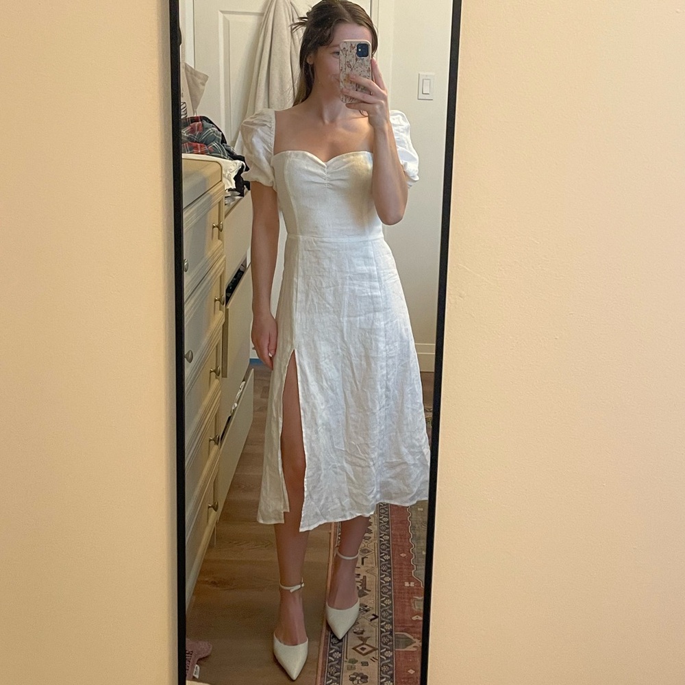 Aritzia Wilfred Dame Linen Dress XXS